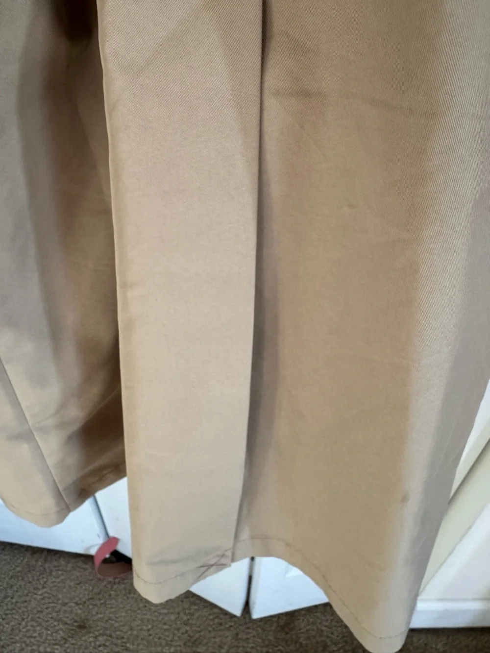 GAP Khaki Double-Breasted Trench Coat with Belt - Picture 14 of 16